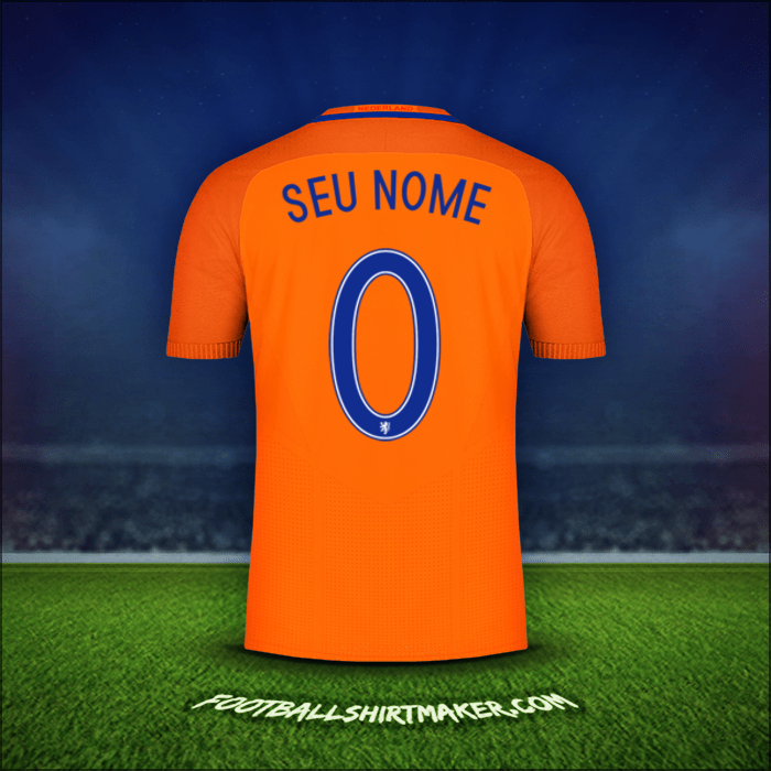 Camisa Países Baixos 2016 -  seu nome - 0