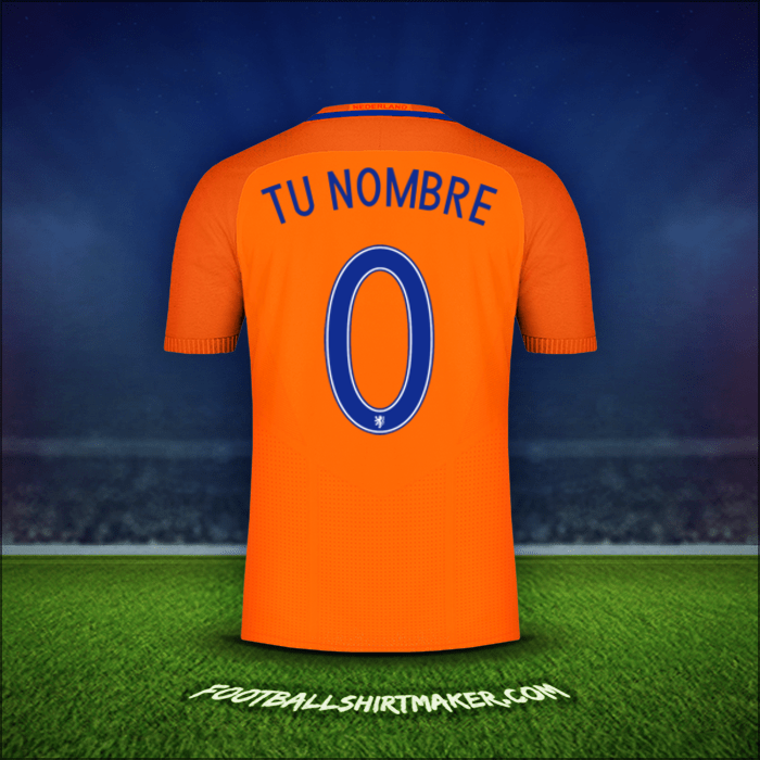 Camiseta Paises Bajos 2016 -  tu nombre - 0