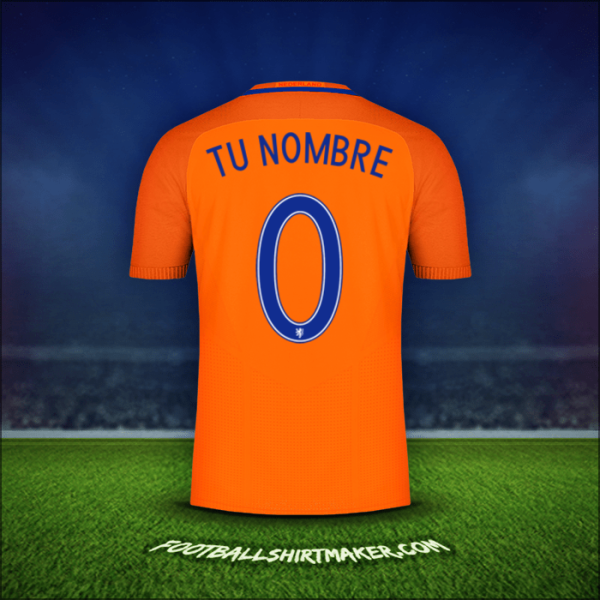 Camiseta Paises Bajos 2016 -  tu nombre - 0