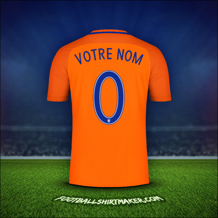 Maillot Pays-Bas 2016 -  votre nom - 0