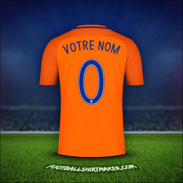 Maillot Pays-Bas 2016 -  votre nom - 0