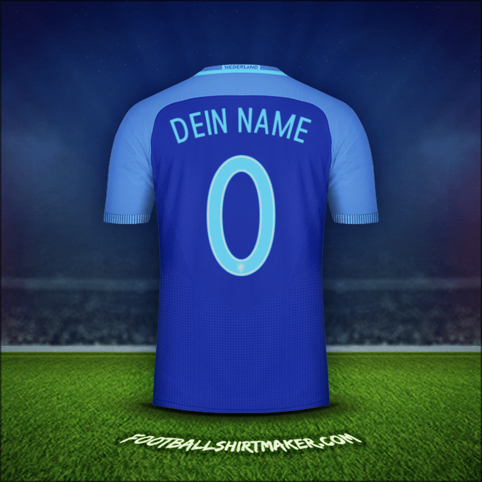 Trikot Niederlande 2016 Auswärts -  dein name - 0