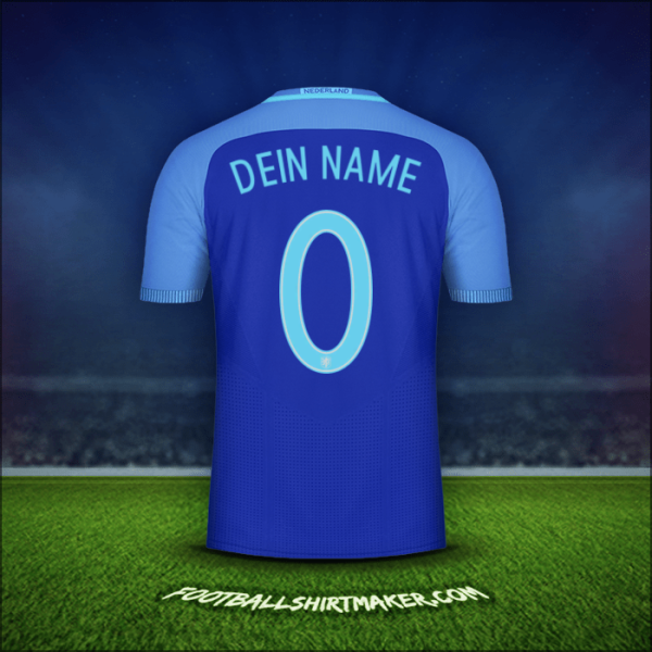Trikot Niederlande 2016 Auswärts -  dein name - 0