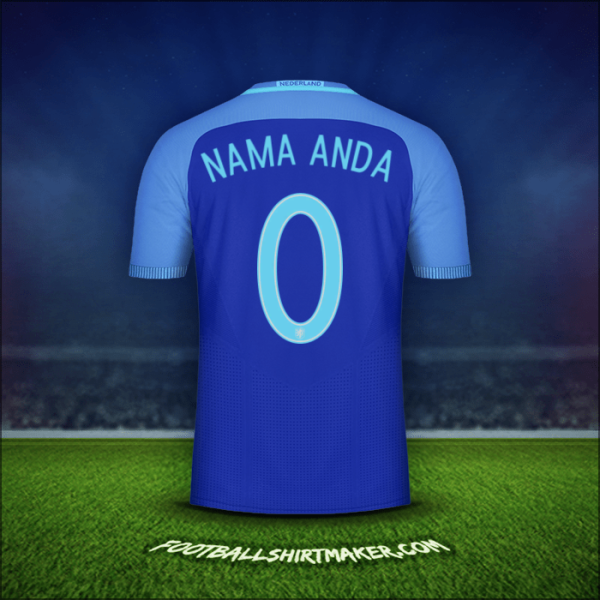 Jersey Belanda 2016 Alternatif -  nama anda - 0