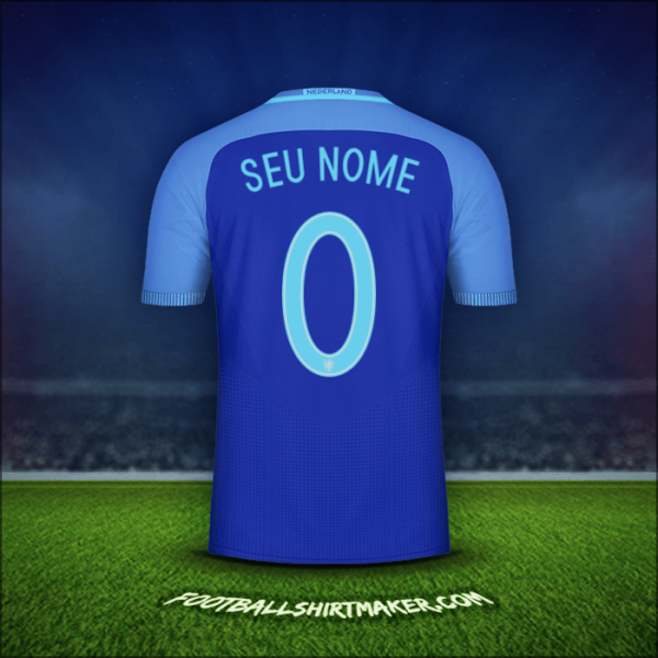 Camisa Países Baixos 2016 Alternativa -  seu nome - 0