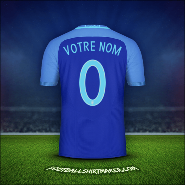 Maillot Pays-Bas 2016 Extérieur -  votre nom - 0