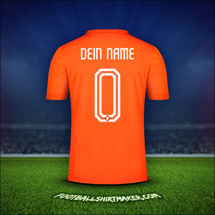 Trikot Niederlande 2014/15 -  dein name - 0