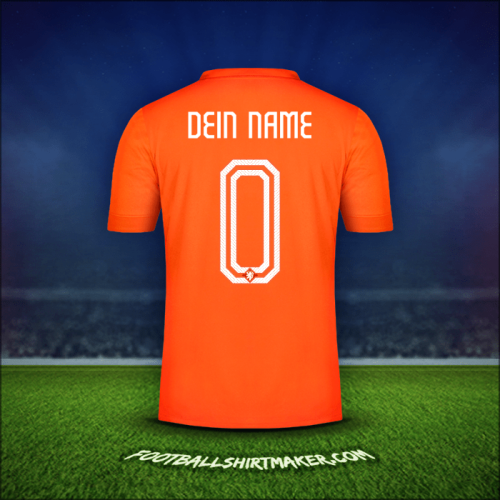 Trikot Niederlande 2014/15 -  dein name - 0