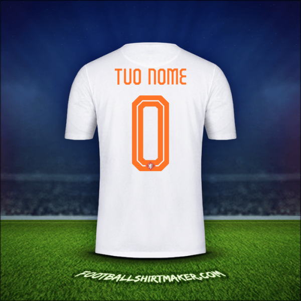 Maglia Paesi Bassi 2015 Seconda -  tuo nome - 0