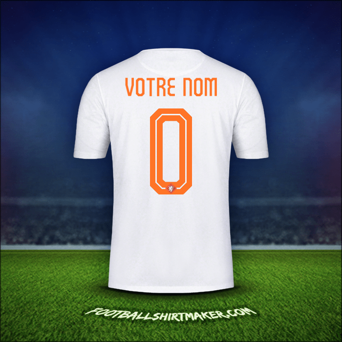 Maillot Pays-Bas 2015 Extérieur -  votre nom - 0