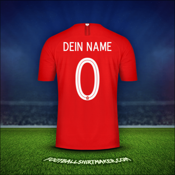Trikot Polen 2018 Auswärts -  dein name - 0