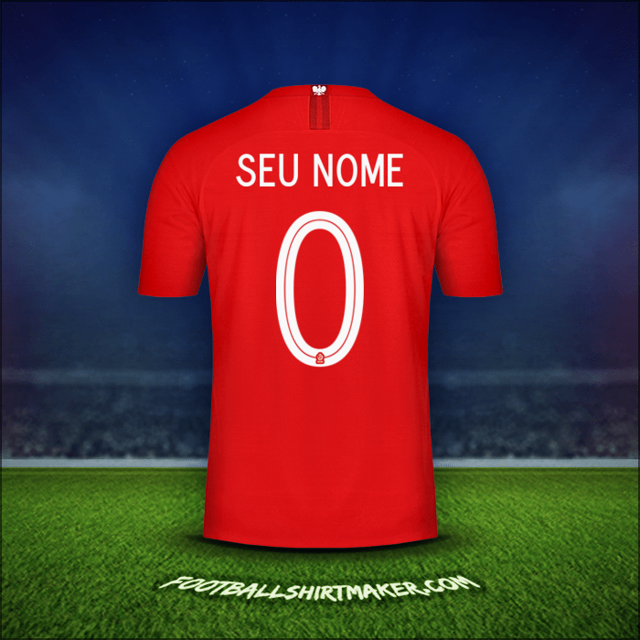 Camisa Polônia 2018 Alternativa -  seu nome - 0