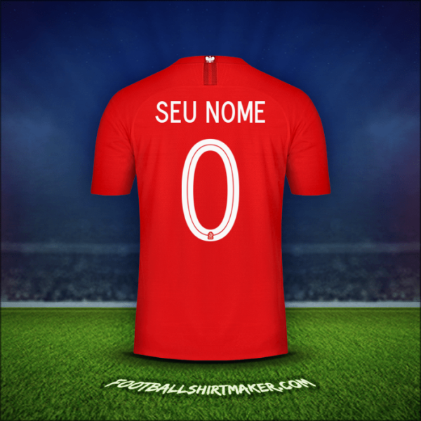 Camisa Polônia 2018 Alternativa -  seu nome - 0