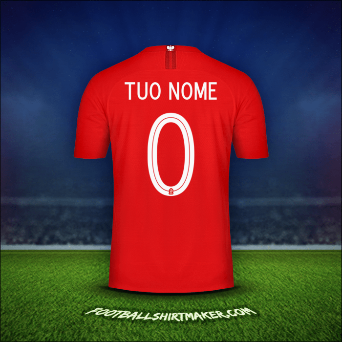 Maglia Polonia 2018 Seconda -  tuo nome - 0