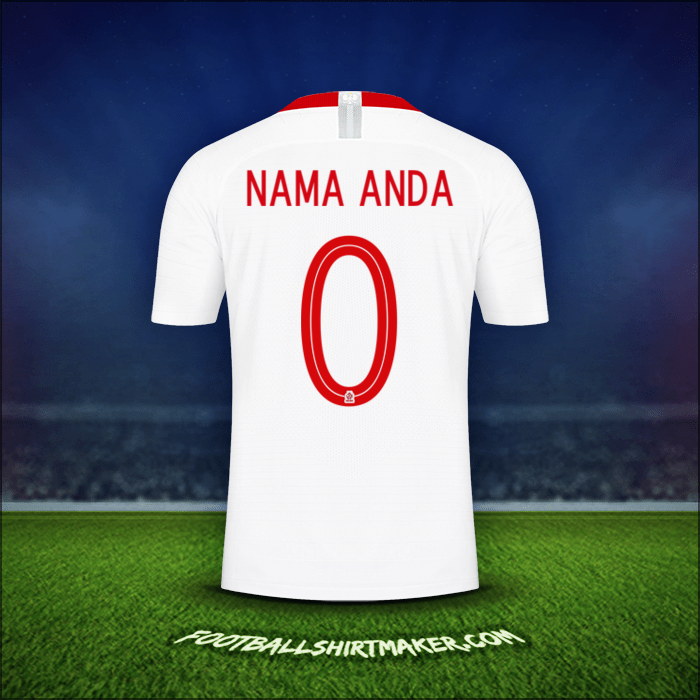 Jersey Polandia 2018 -  nama anda - 0