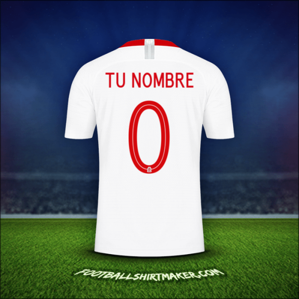 Jersey Polonia 2018 -  tu nombre - 0