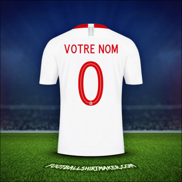 Maillot Pologne 2018 -  votre nom - 0