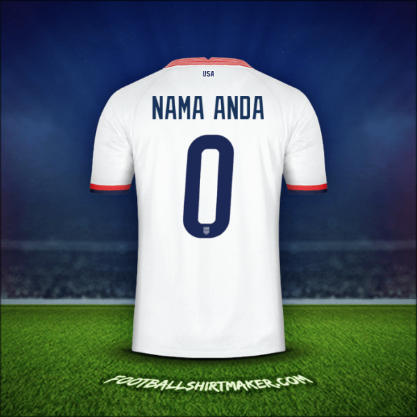 Jersey Amerika Serikat 2020 -  nama anda - 0