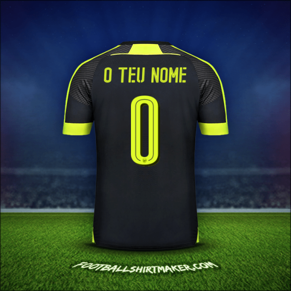 Camisola Arsenal Cup 2016/17 Terceira -  o teu nome - 0