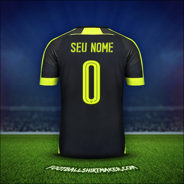 Camisa Arsenal Cup 2016/17 Terceira -  seu nome - 0