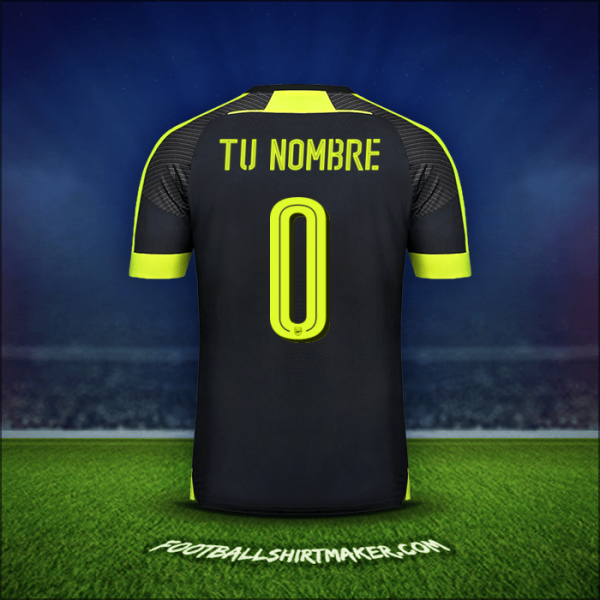 Jersey Arsenal Cup 2016/17 Tercera -  tu nombre - 0