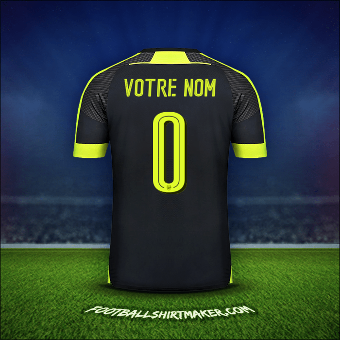 Maillot Arsenal Cup 2016/17 Troisième -  votre nom - 0