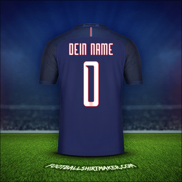 Trikot Paris Saint Germain Cup 2016/17 -  dein name - 0