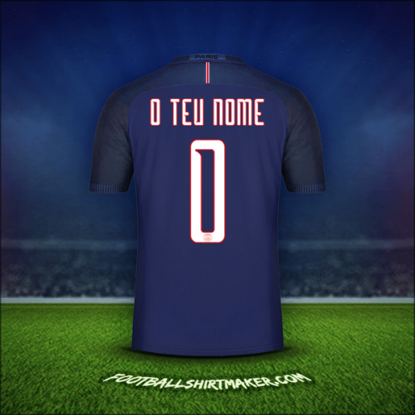 Camisola Paris Saint Germain Cup 2016/17 -  o teu nome - 0