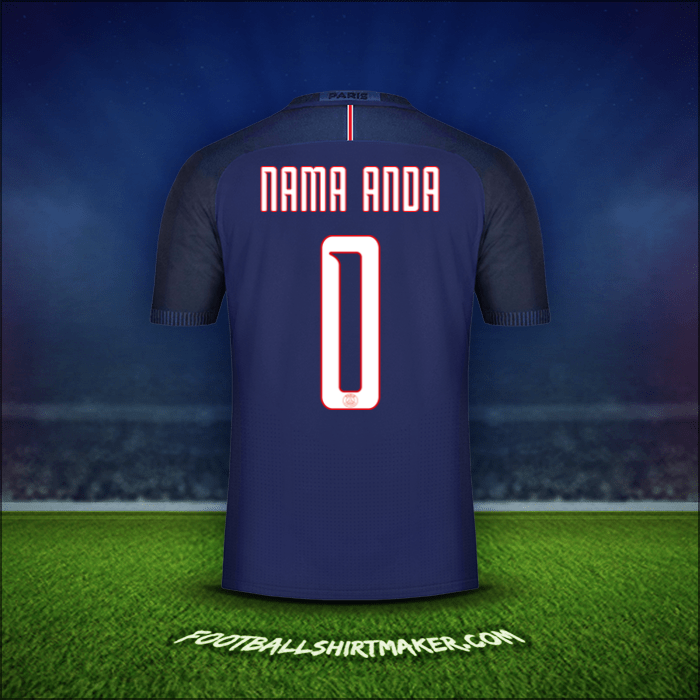 Jersey Paris Saint Germain Cup 2016/17 -  nama anda - 0