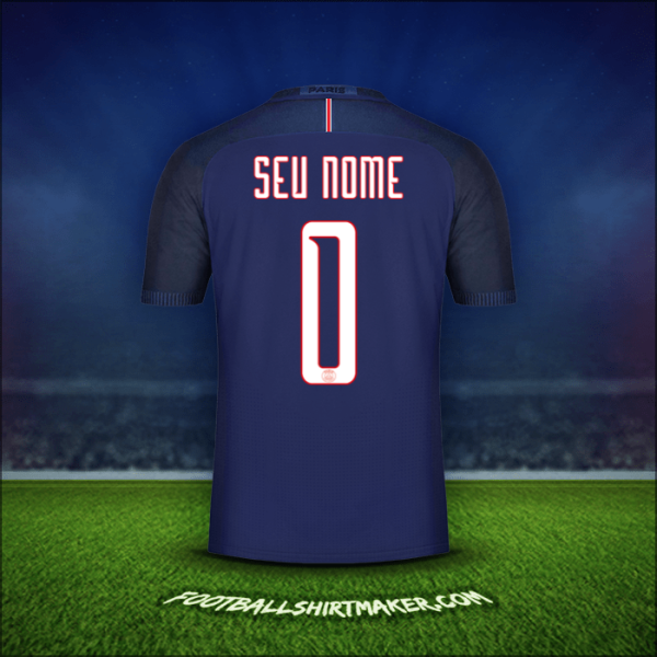 Camisa Paris Saint Germain Cup 2016/17 -  seu nome - 0