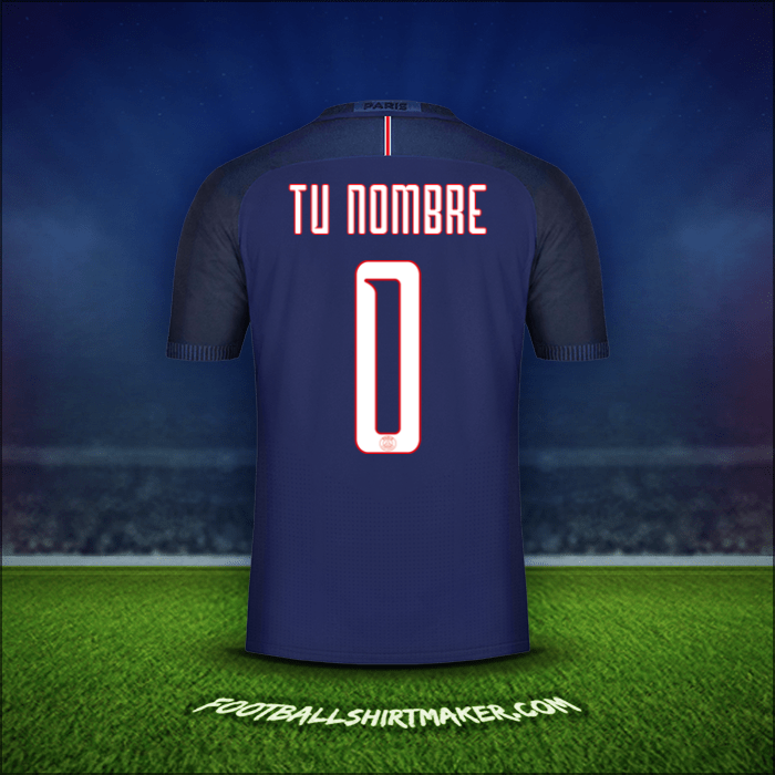 Camiseta Paris Saint Germain Cup 2016/17 -  tu nombre - 0
