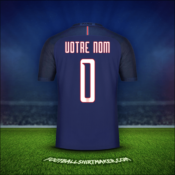 Maillot Paris Saint Germain Cup 2016/17 -  votre nom - 0