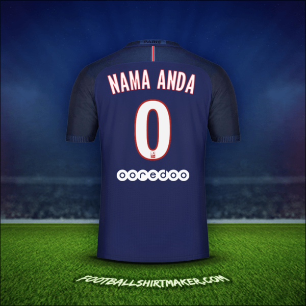 Jersey Paris Saint Germain 2016/17 -  nama anda - 0