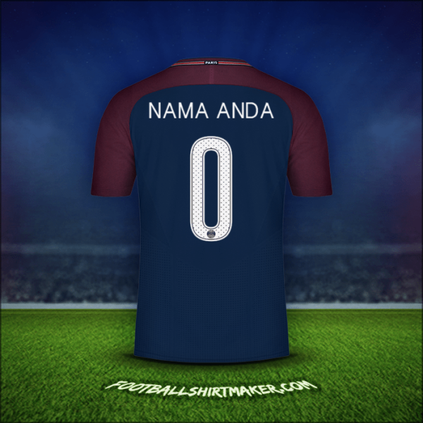 Jersey Paris Saint Germain Cup 2017/18 -  nama anda - 0