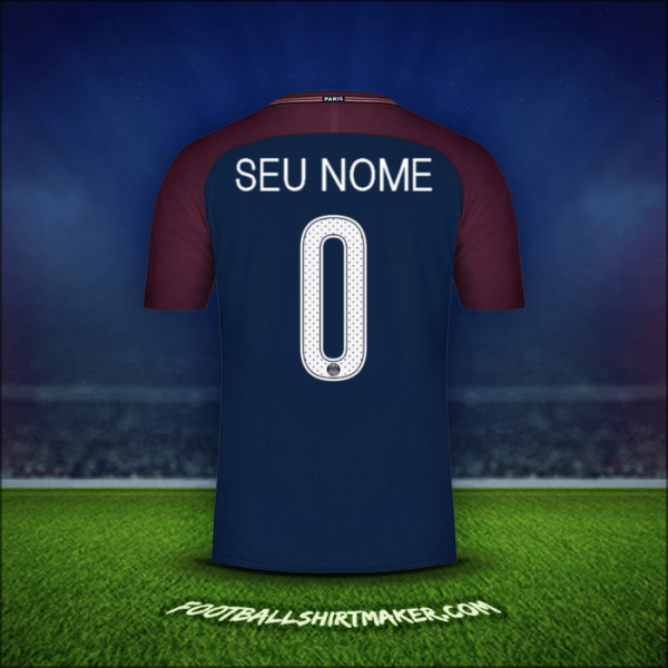 Camisa Paris Saint Germain Cup 2017/18 -  seu nome - 0