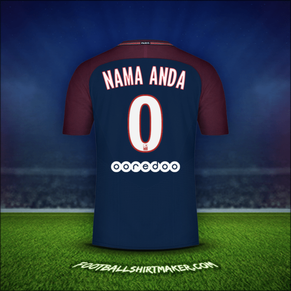Jersey Paris Saint Germain 2017/18 -  nama anda - 0