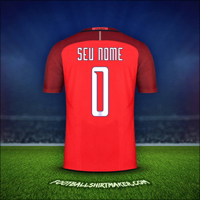 Camisa Paris Saint Germain Cup 2016/17 Alternativa -  seu nome - 0