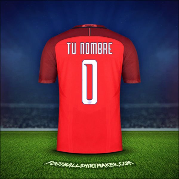 Jersey Paris Saint Germain Cup 2016/17 Visita -  tu nombre - 0