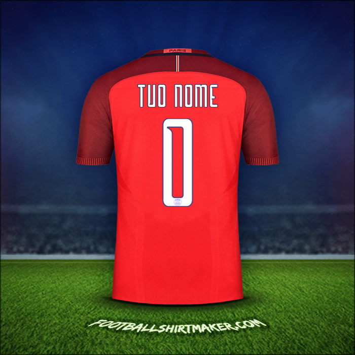 Maglia Paris Saint Germain Cup 2016/17 Seconda -  tuo nome - 0