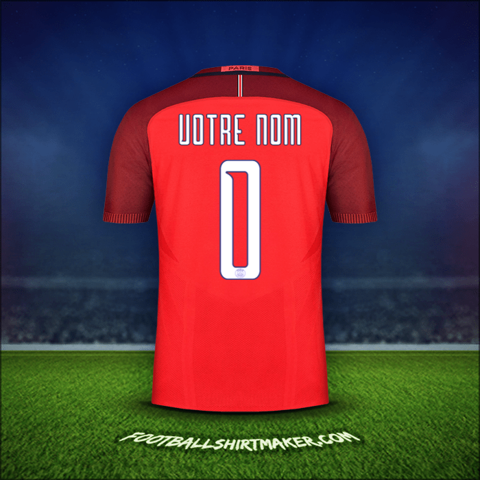 Maillot Paris Saint Germain Cup 2016/17 Extérieur -  votre nom - 0