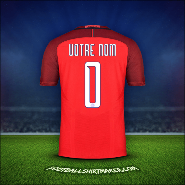 Maillot Paris Saint Germain Cup 2016/17 Extérieur -  votre nom - 0