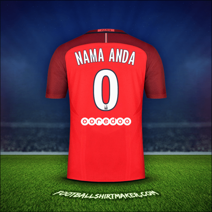 Jersey Paris Saint Germain 2016/17 Alternatif -  nama anda - 0
