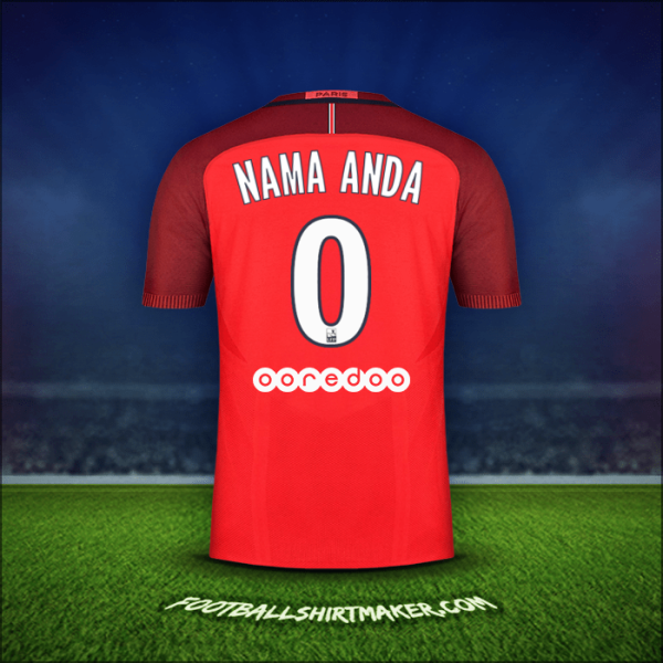 Jersey Paris Saint Germain 2016/17 Alternatif -  nama anda - 0