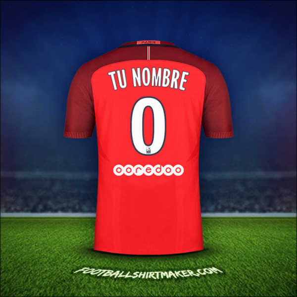 Jersey Paris Saint Germain 2016/17 Visita -  tu nombre - 0