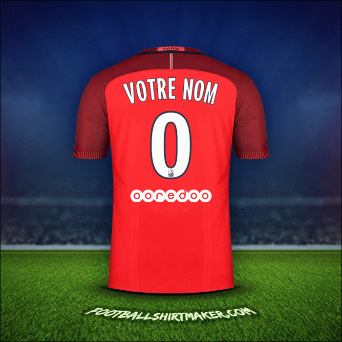 Maillot Paris Saint Germain 2016/17 Extérieur -  votre nom - 0