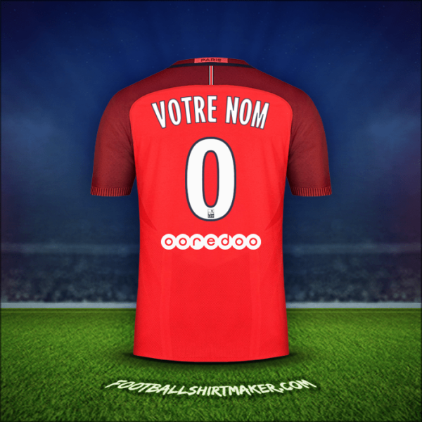 Maillot Paris Saint Germain 2016/17 Extérieur -  votre nom - 0