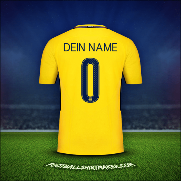 Trikot Paris Saint Germain Cup 2017/18 Auswärts -  dein name - 0