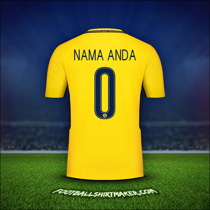 Jersey Paris Saint Germain Cup 2017/18 Alternatif -  nama anda - 0