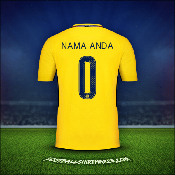 Jersey Paris Saint Germain Cup 2017/18 Alternatif -  nama anda - 0