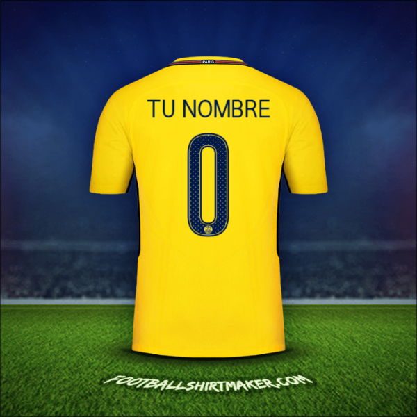 Camiseta Paris Saint Germain Cup 2017/18 Visita -  tu nombre - 0